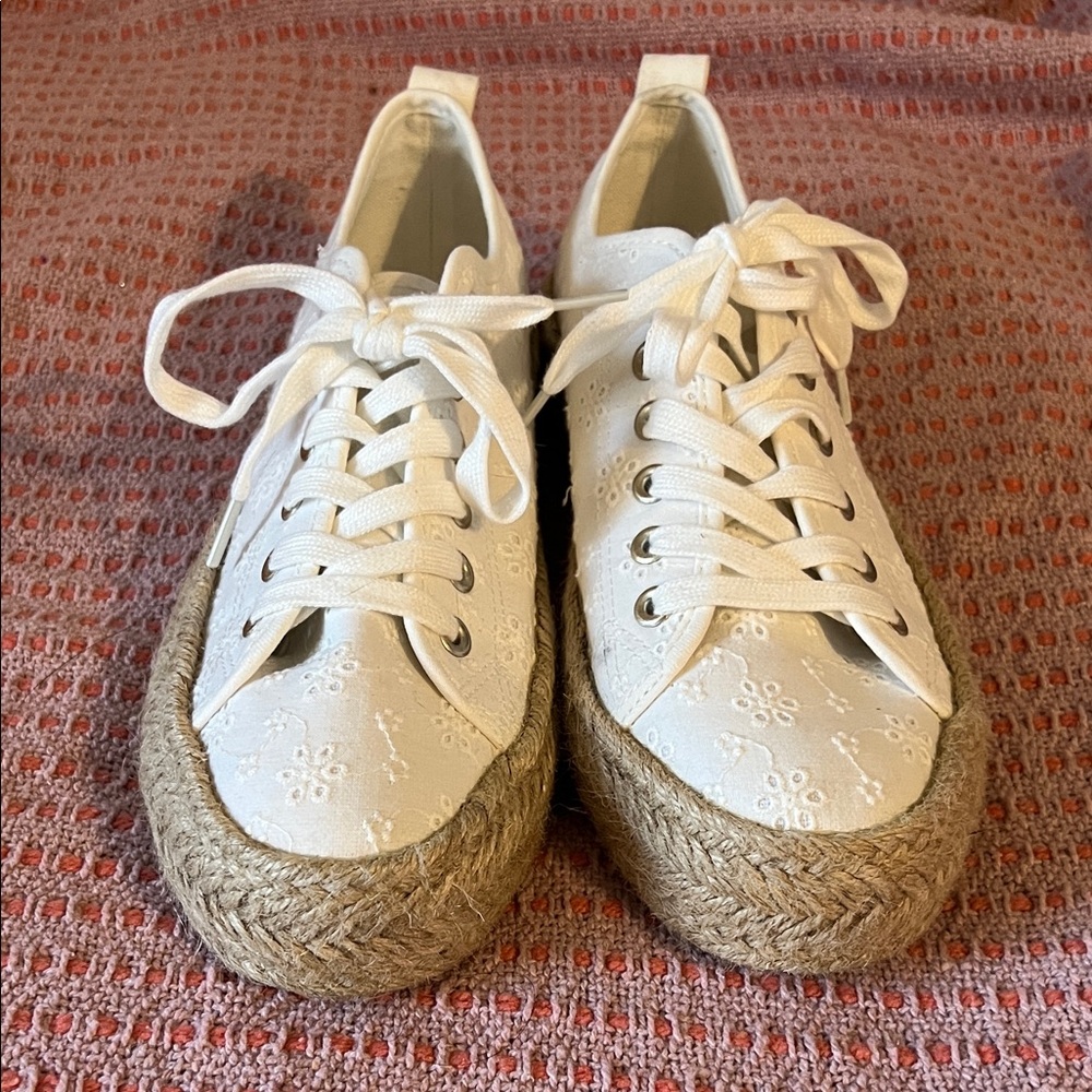 Primark White Lace Espadrille Sneakers